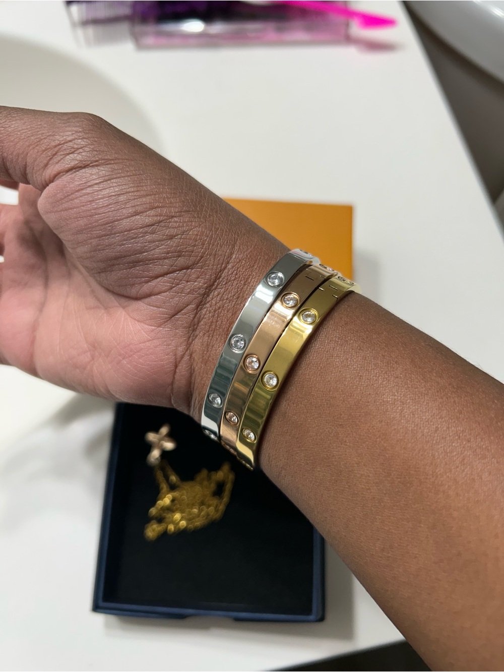 Diamond bracelet set
